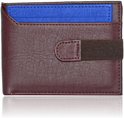 

Bizarre Kraftz Men Brown Artificial Leather Wallet(7 Card Slots), Brown-blue