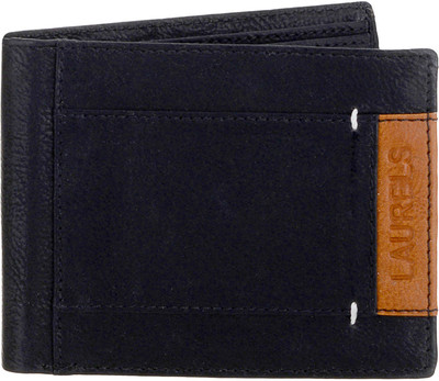 

Laurels Men Black Genuine Leather Wallet(8 Card Slots)