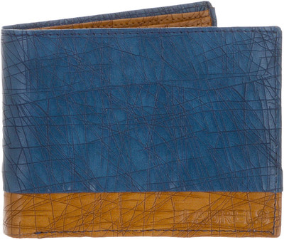

Laurels Men Blue Artificial Leather Wallet(12 Card Slots)