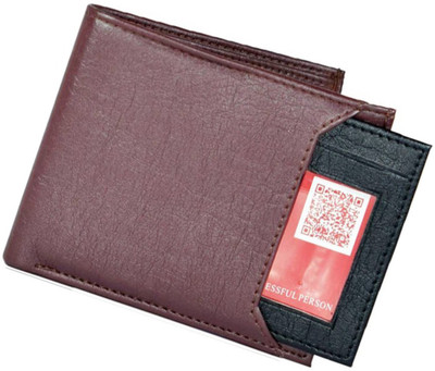 

Wenzest Men Brown, Black Artificial Leather Wallet(5 Card Slots), Brownblack