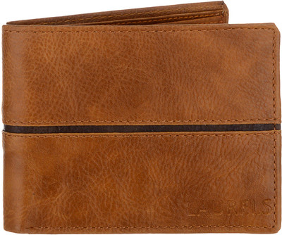 

Laurels Men Tan Genuine Leather Wallet(7 Card Slots)