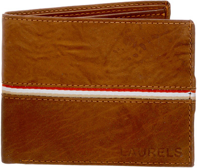 

Laurels Men Tan Genuine Leather Wallet(4 Card Slots)