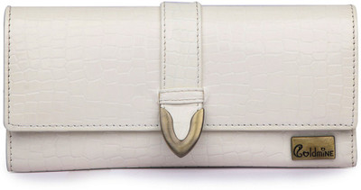 

Goldmine Women White Artificial Leather Card Holder(8 Card Slots), White color