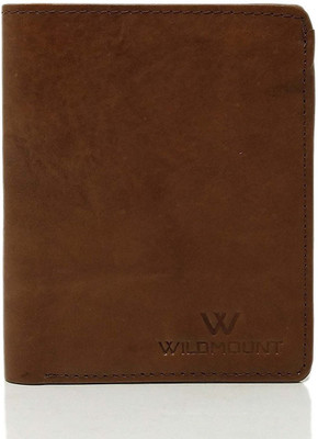 Wildmount Men Brown Genuine Leather Wallet(8 Card Slots)