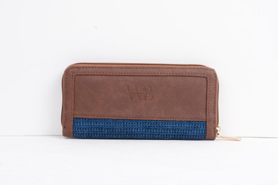 

Wabasta Women Casual Blue, Brown Artificial Leather Wallet(6 Card Slots), Blue plain