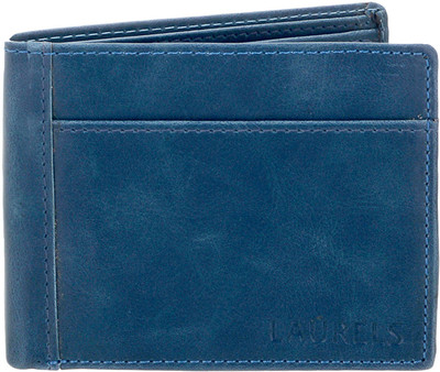 

Laurels Men Blue Artificial Leather Wallet(8 Card Slots)