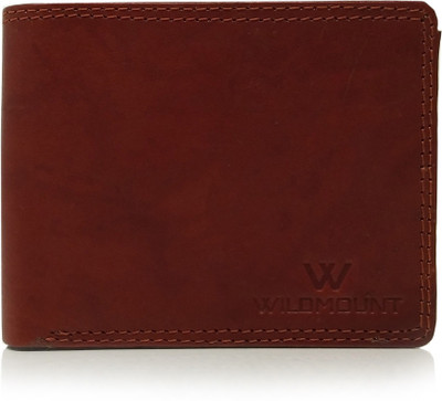 

Wildmount Men Brown Genuine Leather Wallet(5 Card Slots), Dark brown
