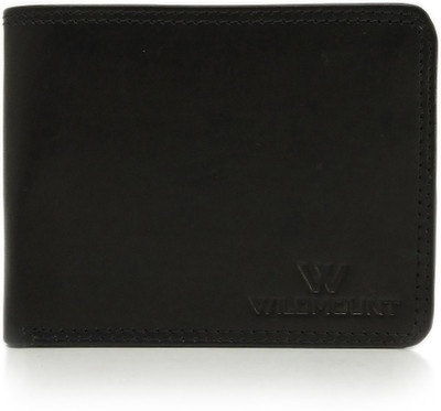 

Wildmount Men Black Genuine Leather Wallet(3 Card Slots)