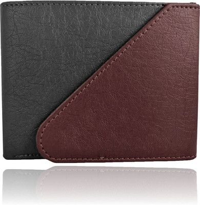 

Shockyfi Men Black Artificial Leather Wallet(5 Card Slots), Black-brown