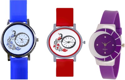 INDIUM NEW PEACOCK WITH DIFFERENT COLOR WITH PURPLE LATEST WATCH WITH SMART LOOK FANCY COLLECTION Watch  - For Girls   Watches  (INDIUM)