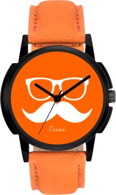 EXCEL Graphic Mustache Orange Watch  - For Boys   Watches  (Excel)