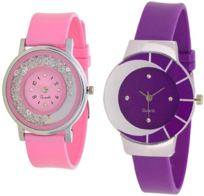 INDIUM NEW MOVABLE DIAMOND PS0615PS WITH PURPLE NEW UNIQUE DESIGN FANCY WATCH COLLECTION FROM PLANET ZONE Watch  - For Girls   Watches  (INDIUM)