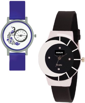 INDIUM NEW PEACOCK WATCH WITH WITH BLACK BEAUTY WATCH COMBO WATCH FANCY LATEST COLLECTION Watch  - For Girls   Watches  (INDIUM)