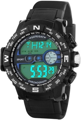 Aviser Digital Black Sports WR30 Watch  - For Boys   Watches  (Aviser)