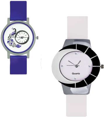 INDIUM NEW UNIQUE PEACOCK DESIGN WITH WHITE WATCH UPPER SCREEN BLACK DESIGN LATEST COLLECTION Watch  - For Boys   Watches  (INDIUM)