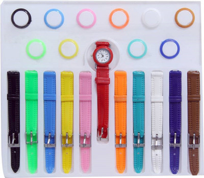

peter india AWESOME Multi Belt Colour & Dail Round Watches For Girls Watch Watch - For Girls