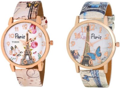 Miss Perfect 001 002 Effil tower new original paris Dial Multicolour Leather Strap for And Girls And Woman Watch - For Girls Watch  - For Women   Watches  (Miss Perfect)