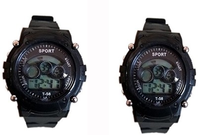 Mettle T-58 Multi Function kids Watch Combo Pack of 2 (Black) Watch  - For Boys & Girls   Watches  (Mettle)