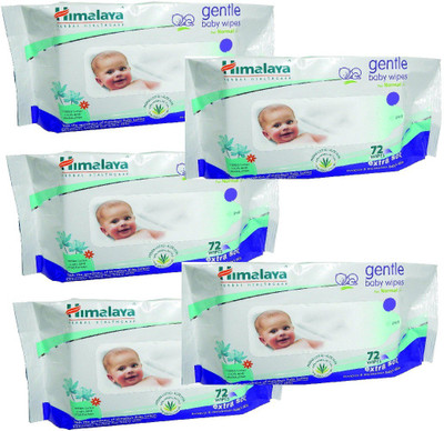 

Himalaya Gentle Baby Wipes (72 Pcs - Packs of 5)(5 Pieces)