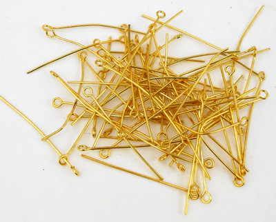 

jaz Jaz's Eye Pins 100 pcs Gold Plated for DIY of making Bracelet/Necklace/Anklet/ Art & Craft