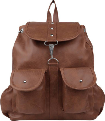 

View Bags Double pocket 12 L Backpack(Brown)