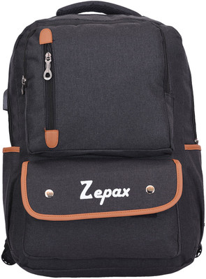 

Zepax Black Colour USB Port Charging Multipurpose Backpack 28 L Backpack(Black)