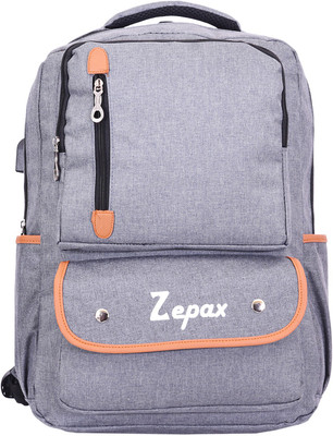 

Zepax Grey Colour USB Port Charging Multipurpose Backpack 28 L Backpack(Grey)