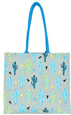 

Bohemians' bag Women's Jute bag - Cactus Waterproof Shoulder Bag(Blue, Black, 16 inch)