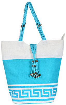 

Bohemians' bag Women's Traditional Jute Bag - Nilam Waterproof Daypack(Blue, 17 inch)