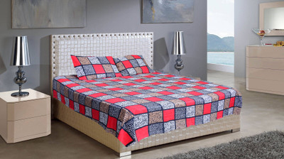 

MH DÉCOR 120 TC Cotton Double Printed Bedsheet(Pack of 1, Multicolor)