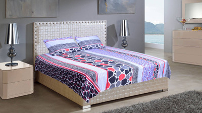 

Astra 250 TC Polycotton Double 3D Printed Bedsheet(Pack of 1, White)