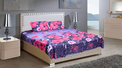 

MH DÉCOR 120 TC Cotton Double Printed Bedsheet(Pack of 3, Multicolor)