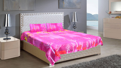 

MH DÉCOR 120 TC Cotton Double Printed Bedsheet(Pack of 3, Multicolor)