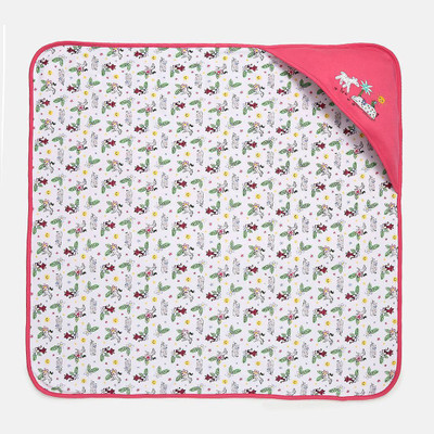 MINIKLUB Printed  Crib Baby Blanket(Cotton, RED RED