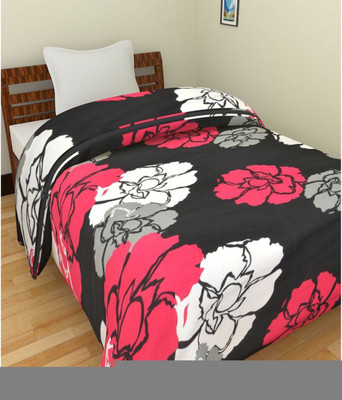 PRINCE CREATION Floral Single Dohar for  Mild Winter(Cotton, Multicolor)