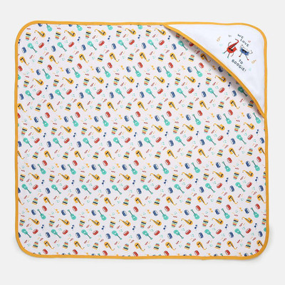 

MINIKLUB Printed  Crib Baby Blanket(Cotton, YELLOW YELLOW