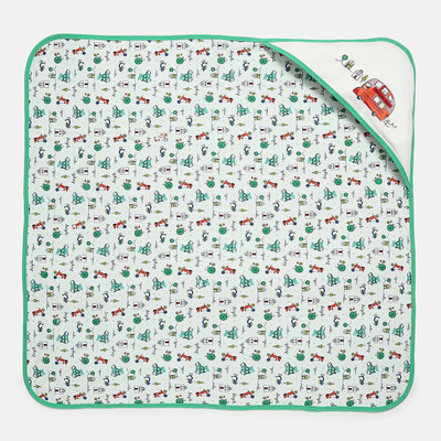 

MINIKLUB Printed  Crib Baby Blanket(Cotton, Multicolor