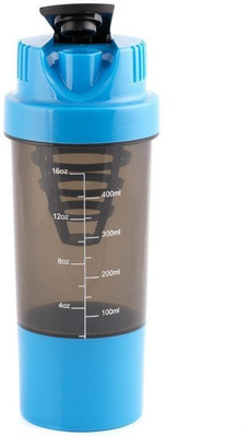 

BNP Shaker with cup and black spring 500 ml Shaker(Pack of 1, Blue)
