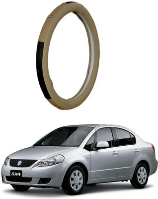 AUTO PEARL Steering Cover For Hyundai Verna Fluidic(Brown Beige, Leatherite)