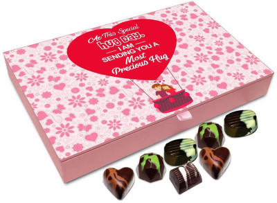 

Chocholik Hug Day Gift Box - I Am Sending You The Most Precious Hug Chocolate Box - 12pc Truffles(144 g)
