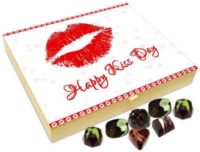 

Chocholik Kiss Day Gift Box - Happy Kiss Day Beautiful Chocolate Box - 20pc Truffles(240 g)