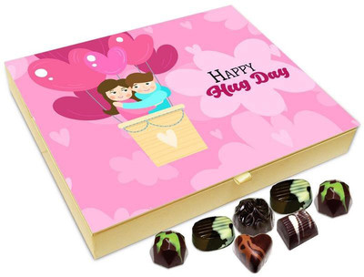 

Chocholik Hug Day Gift Box - Happy Hug Day Chocolate Box - 20pc Truffles(240 g)