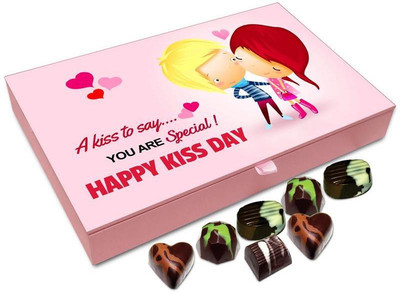 

Chocholik Kiss Day Gift Box - A Kiss To Say You Are Special Chocolate Box - 12pc Truffles(144 g)