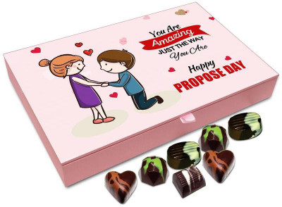 

Chocholik Propose Day Gift Box - You Are Amazing Just The Way You Are Chocolate Box - 12pc Truffles(144 g)