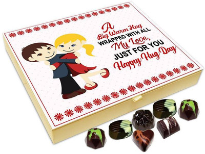 

Chocholik Hug Day Gift Box - A Big Warm Hug For My Love Chocolate Box - 20pc Truffles(240 g)