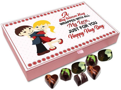 

Chocholik Hug Day Gift Box - A Big Warm Hug For My Love Chocolate Box - 12pc Truffles(144 g)
