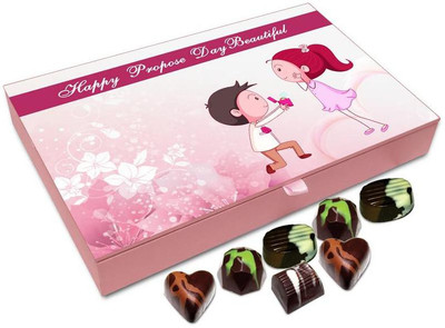 

Chocholik Propose Day Gift Box - Happy Propose Day Beautiful Chocolate Box - 12pc Truffles(144 g)