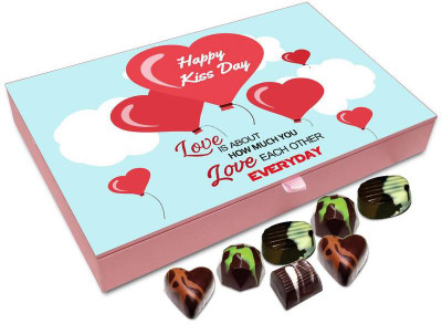 

Chocholik Kiss Day Gift Box - Love Is About How Much You Love Each Other Everyday Chocolate Box - 12pc Truffles(144 g)