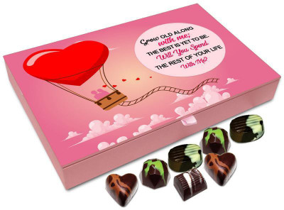 

Chocholik Propose Day Gift Box - Will You Spend The Rest Of The Life With Me Chocolate Box - 12pc Truffles(144 g)