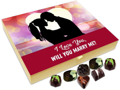 

Chocholik Propose Day Gift Box - I Love You Will You Marry Me Chocolate Box - 20pc Truffles(240 g)